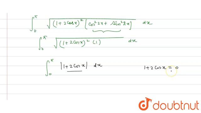 Evaluate `underset(0)overset(pi)intsqrt((cosx+cos2x+cos3x)^(2)+(sinx+sin2x+sin3x)^(2))dx` смотреть онлайн