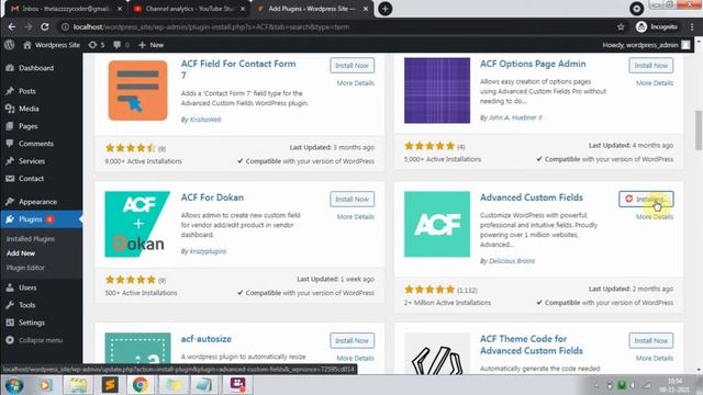 Advanced Custom Fields - Part-1 - Installation смотреть онлайн