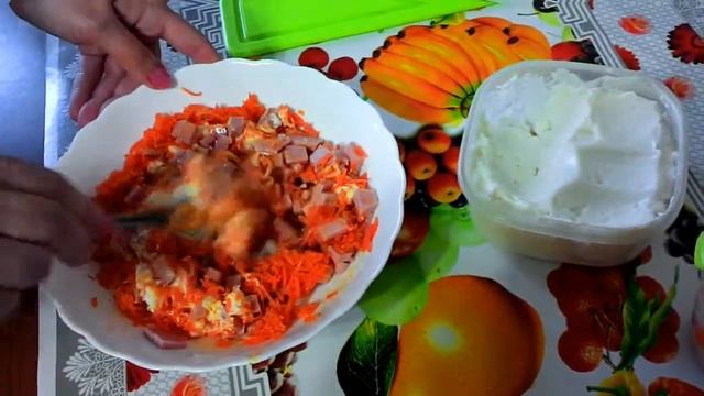 Рулет из лаваша с корейской морковкой и ветчиной смотреть онлайн