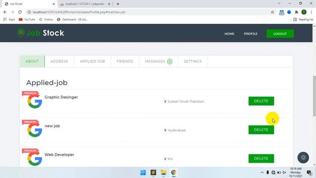 JOB Portal || Accepting and Rejecting Jobs || Working on Job Seeker Requests || S.Q Web Development смотреть онлайн
