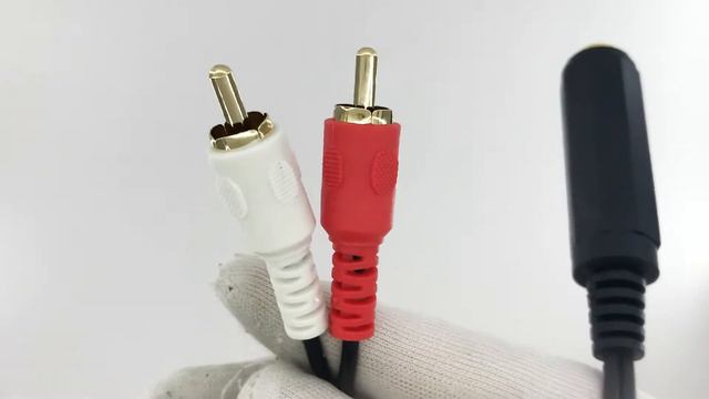 Cable audio estereo 2x RCA macho - jack 6.35 hembra 0.25 Metros Negro distribuido por CABLEPELADO ® смотреть онлайн