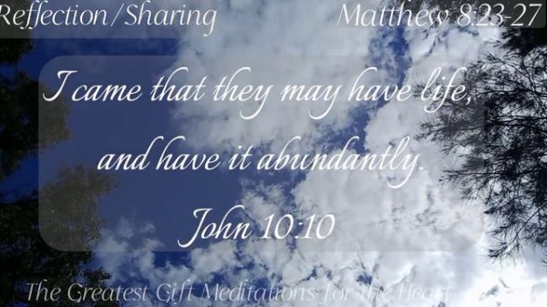 Heart Meditation, Matthew 8:23-27, Pesach/Passover Holy Week