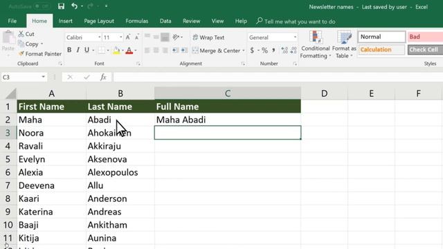 Combine data with the Ampersand symbol (&) AND CONCAT function смотреть онлайн