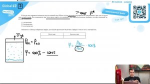 В сосуде под поршнем находится вода и водяной пар. Объем сосуда медленно изотермически - №24166