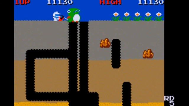 Dig Dug (1982) - Gameplay Reversed смотреть онлайн