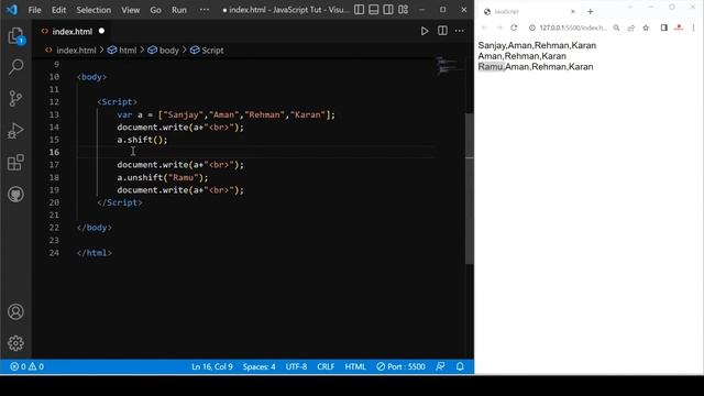 array in javascript | starting to end of array in one video | complete array concept single video смотреть онлайн