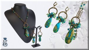 Кулон и Серьги своими руками, Украшения из натуральных камней, Мастер класс украшения