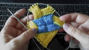 Носки в технике энтерлак спицами - без пятки и шва! #ЛюдмилаТен