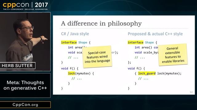 CppCon 2017: Herb Sutter “Meta: Thoughts on generative C++” смотреть онлайн