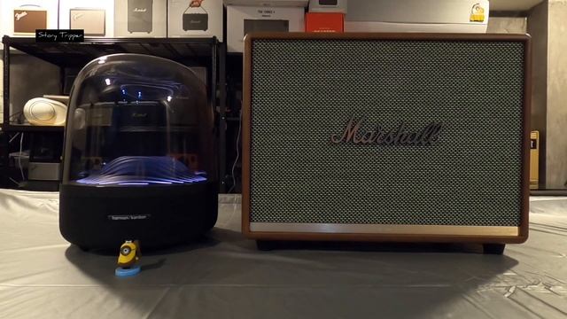 Harman Kardon Aura Studio 3 vs Marshall Woburn 2 смотреть онлайн