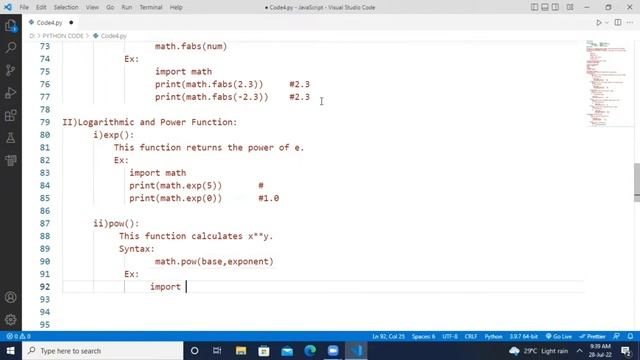 Lecture- #8 | Math Module In Python | Functions of Math Module | Python Tutorials For Beginners смотреть онлайн