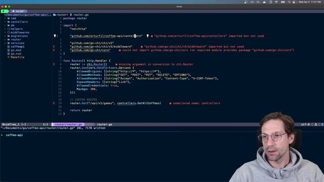 Go api with docker postgres and chi-router смотреть онлайн