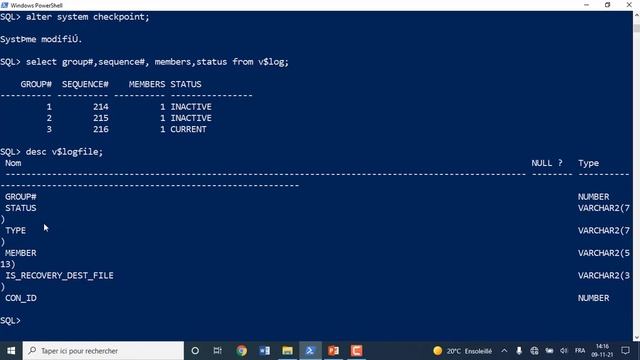 Oracle 19c - 5 - La gestion des fichiers journaux (LOGs) смотреть онлайн