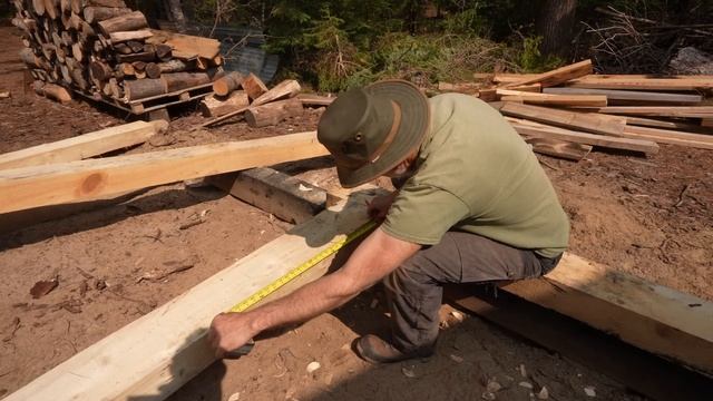 Building a Timber Frame Outdoor Kitchen Connected to My Off Grid Log Cabin, Episode 2 смотреть онлайн
