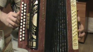 Русская гармонь с нотами в цифрах