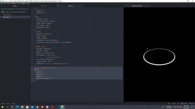 3D Wavy Circle Loader Animation Effect | HTML CSS смотреть онлайн