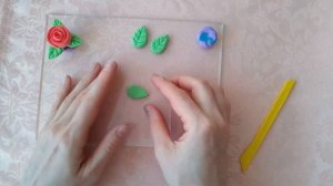 Лепим розочку в горшочке из воздушного пластилина!  A rose from air dry polymer clay plasticine