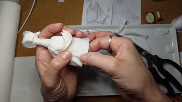 МК ватная игрушка "Гусыня" ( часть 5). DIY spun cotton wool toy "Goose " (Part 5) смотреть онлайн