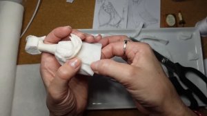 МК ватная игрушка "Гусыня" ( часть 5).  DIY spun cotton wool toy "Goose " (Part 5)