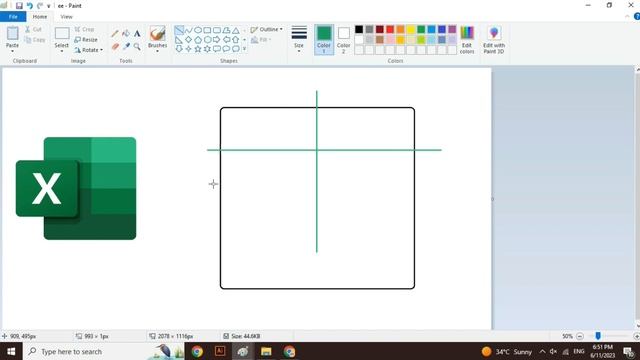 How To Draw Ms Word, Excel, PowerPnt Icons In Ms Paint | Microsoft Paint Drawing Tutorial смотреть онлайн
