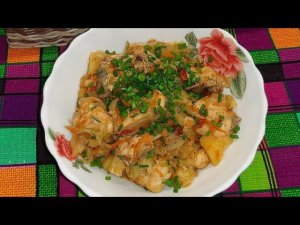 Рагу из мяса, картофеля и капусты