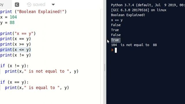 Learn Python Programming 10 - Boolean (True/False) смотреть онлайн