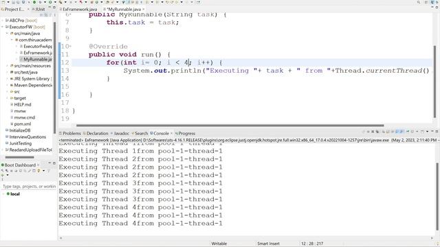 Executors Framework Example using Java in Telugu | Thiru Academy смотреть онлайн