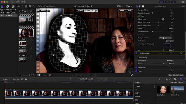 Using Final Cut Pro's Face Tracker to do Skin Retouching with Digital Anarchy's Beauty Box смотреть онлайн
