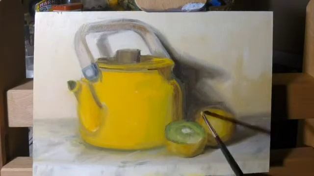Still Life: Yellow Kettle and Kiwi смотреть онлайн