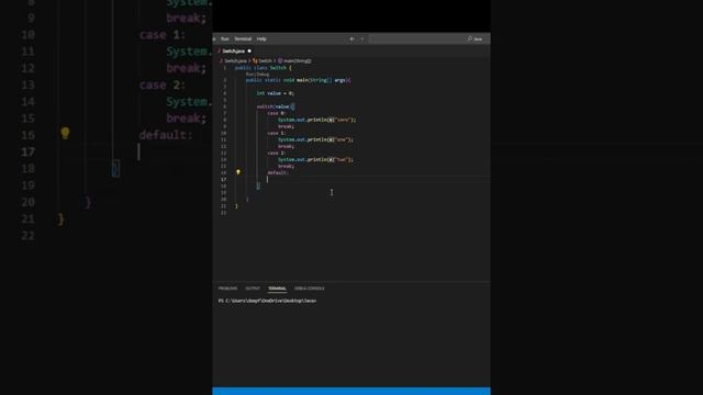 Java: Switch Statement смотреть онлайн