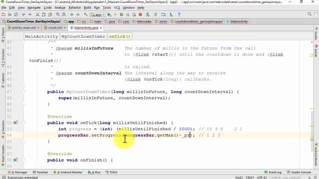 CountDownTimer ile Progress Dialog Uygulaması смотреть онлайн