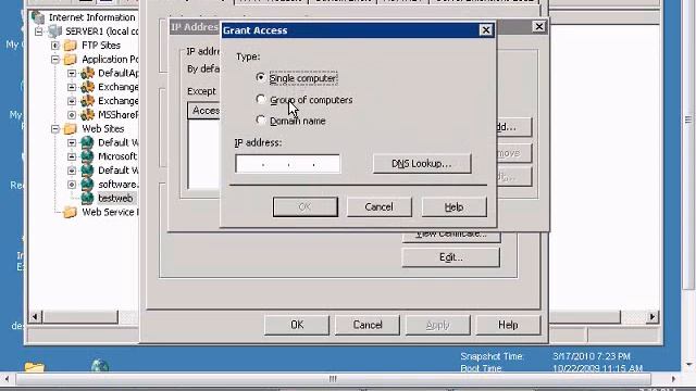 Allow access from specific IP addresses to a website in Windows смотреть онлайн