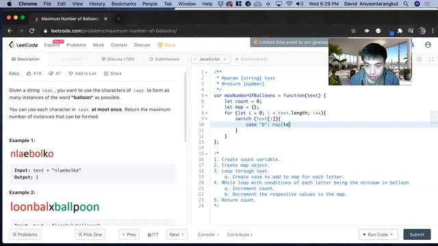 How to Solve " 1189 Maximum Number of Balloons" on LeetCode? смотреть онлайн