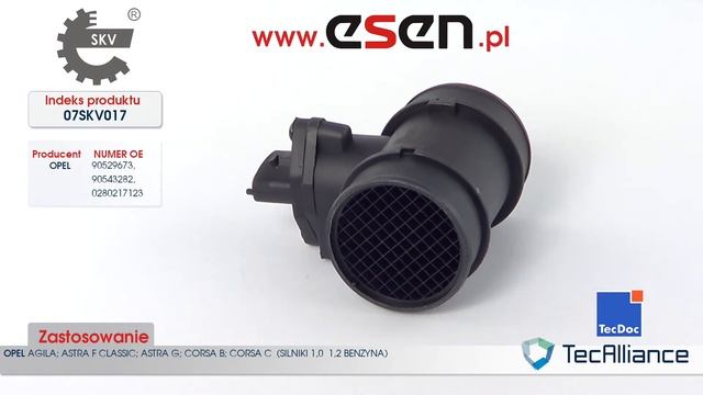 Przepływomierz powietrza OPEL ASTRA OPEL CORSA OPEL AGILA OE 0280217123 90529673 90543282 смотреть онлайн