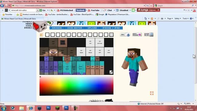 Online Minecraft Skin Editor And iPhone App.( How to make a minecraft skin) EASY! смотреть онлайн