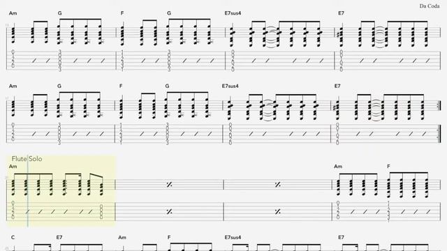 California Dreamin' - The Mamas & the Papas [Beginner - TAB] смотреть онлайн