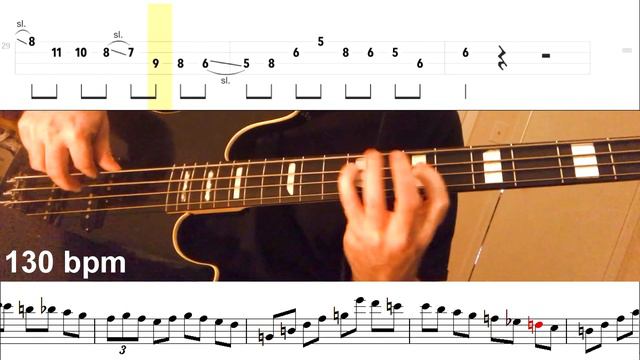Donna Lee Bass Lesson Slow to Fast w/ Tabs and Standard Notation смотреть онлайн