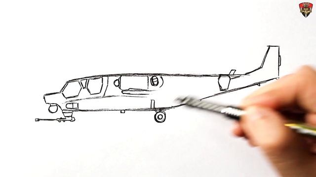 How to draw an Attack helicopter Kamov Ka-50 Black Shark смотреть онлайн