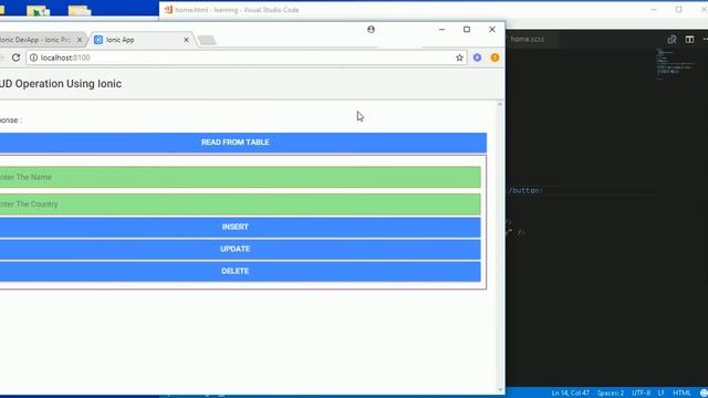 Ionic Tutorial Chapter 14 (Sql C.R.U.D. operation using Php mysql, using localhost) смотреть онлайн