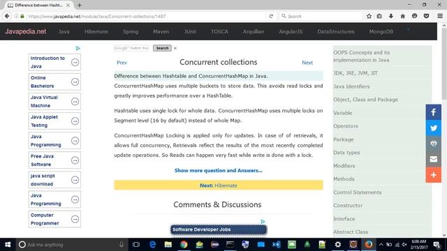 Difference between Hashtable and ConcurrentHashMap in Java.
| javapedia.net смотреть онлайн
