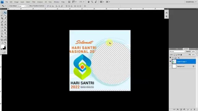 FREE TWIBBON HARI SANTRI 2023 photoshop coreldraw || Free PSD CDR смотреть онлайн