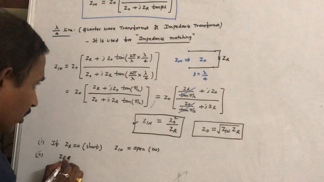 INPUT IMPEDANCE - λ/2, λ/4 and λ/8 LINES - EM WAVES AND TRANSMISSION LINES PREVIOUS PAPERS смотреть онлайн