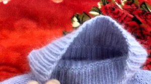 Детская манишка спицами из пуха норки/МК/Экспресс мастер класс