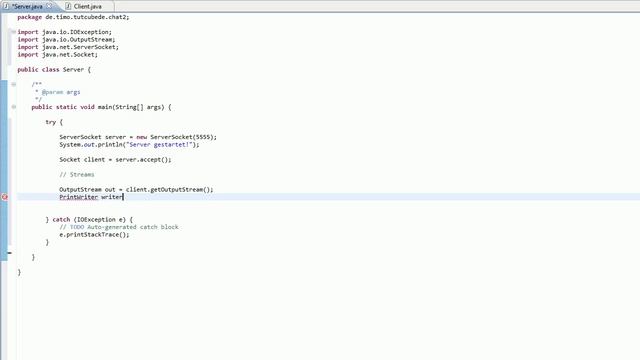 Java - Server erstellen (ServerSocket) Chat #1 [TuTCube] [GER] смотреть онлайн