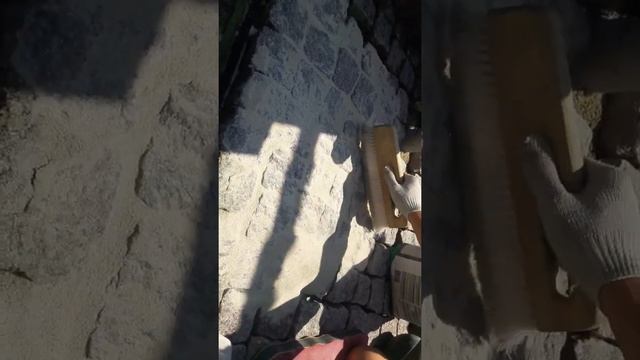 Заполнение швов FUS на колотом граните смотреть онлайн