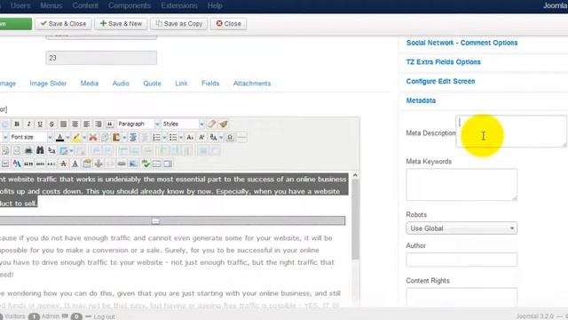 Joomla SEO Guide For Beginners - Adding meta tags to articles смотреть онлайн