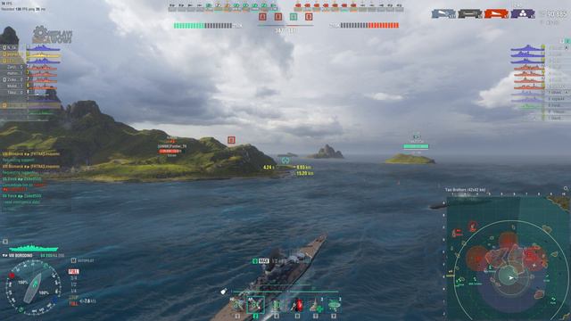 Borodino 150k Damage 3 Kill | World of Warships Gameplay смотреть онлайн