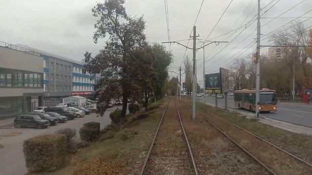 Поездка на трамвае 71-619КТ 1002 по маршруту 3. Город Саратов