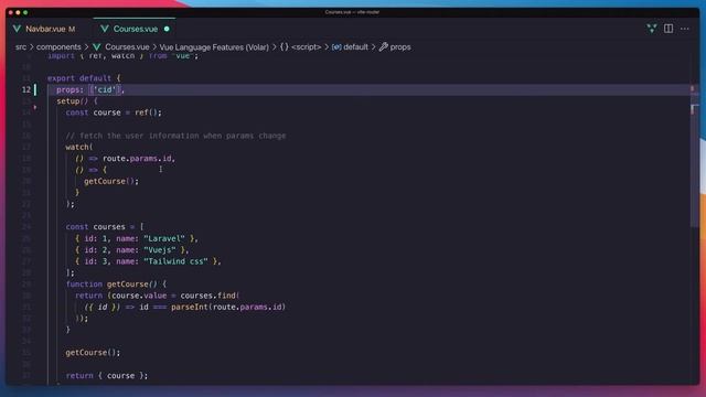 Vue Router 4 Tutorial for Beginners #5 Route Props with Composition API смотреть онлайн