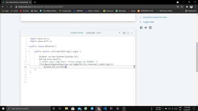 Java String Reverse | HackerRank Solution смотреть онлайн